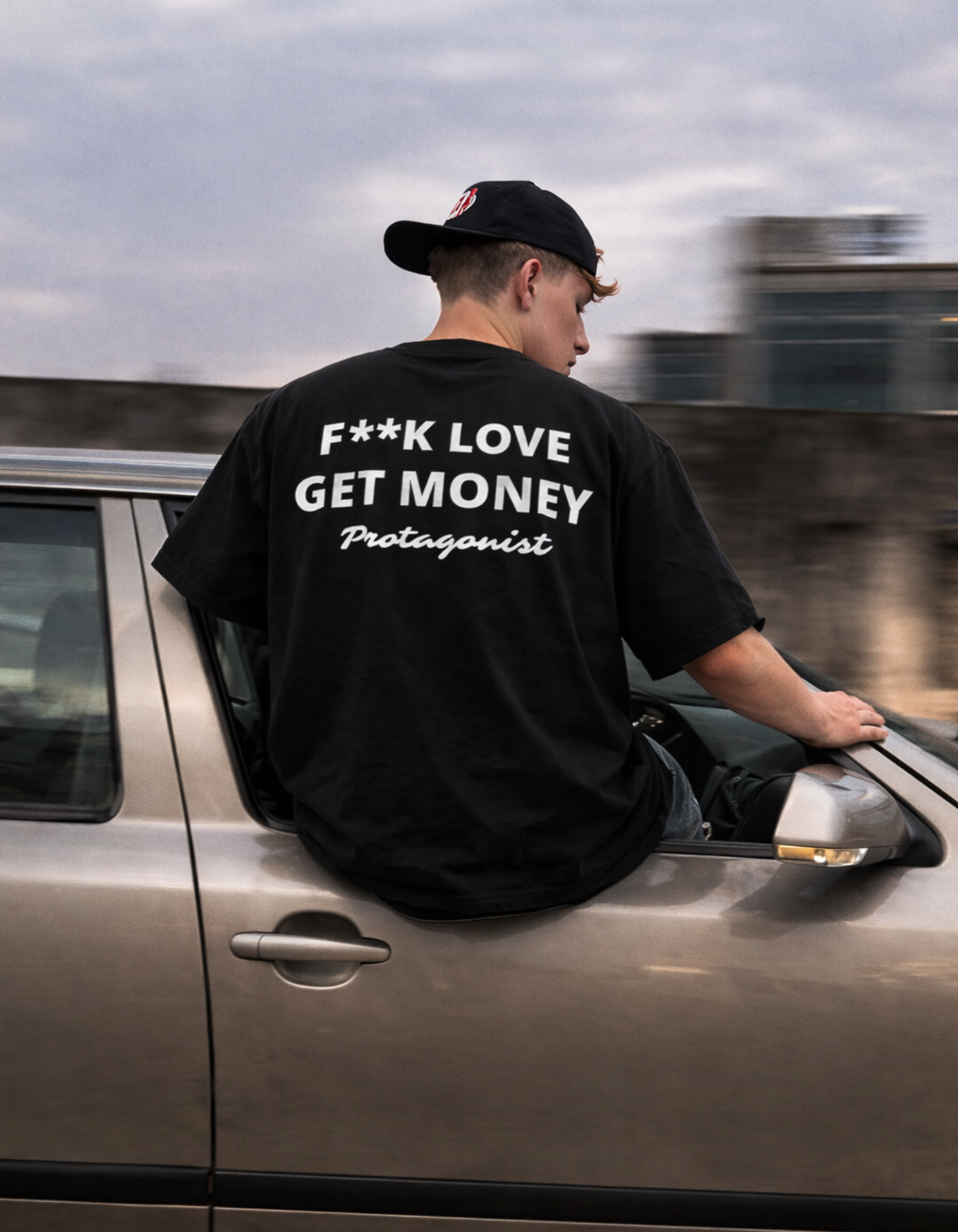 Camiseta Oversized - F**k Love Get Money