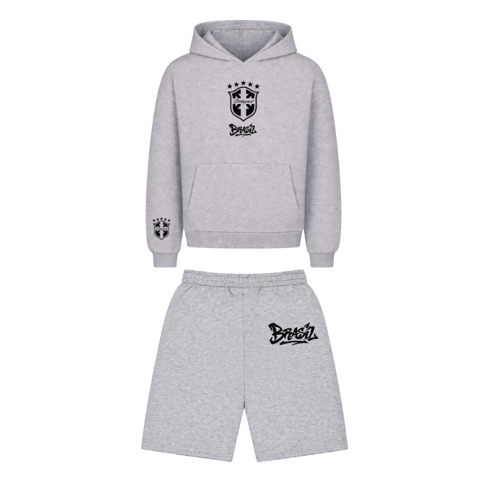 Conjunto Moletom Protagonist Brasil Cinza