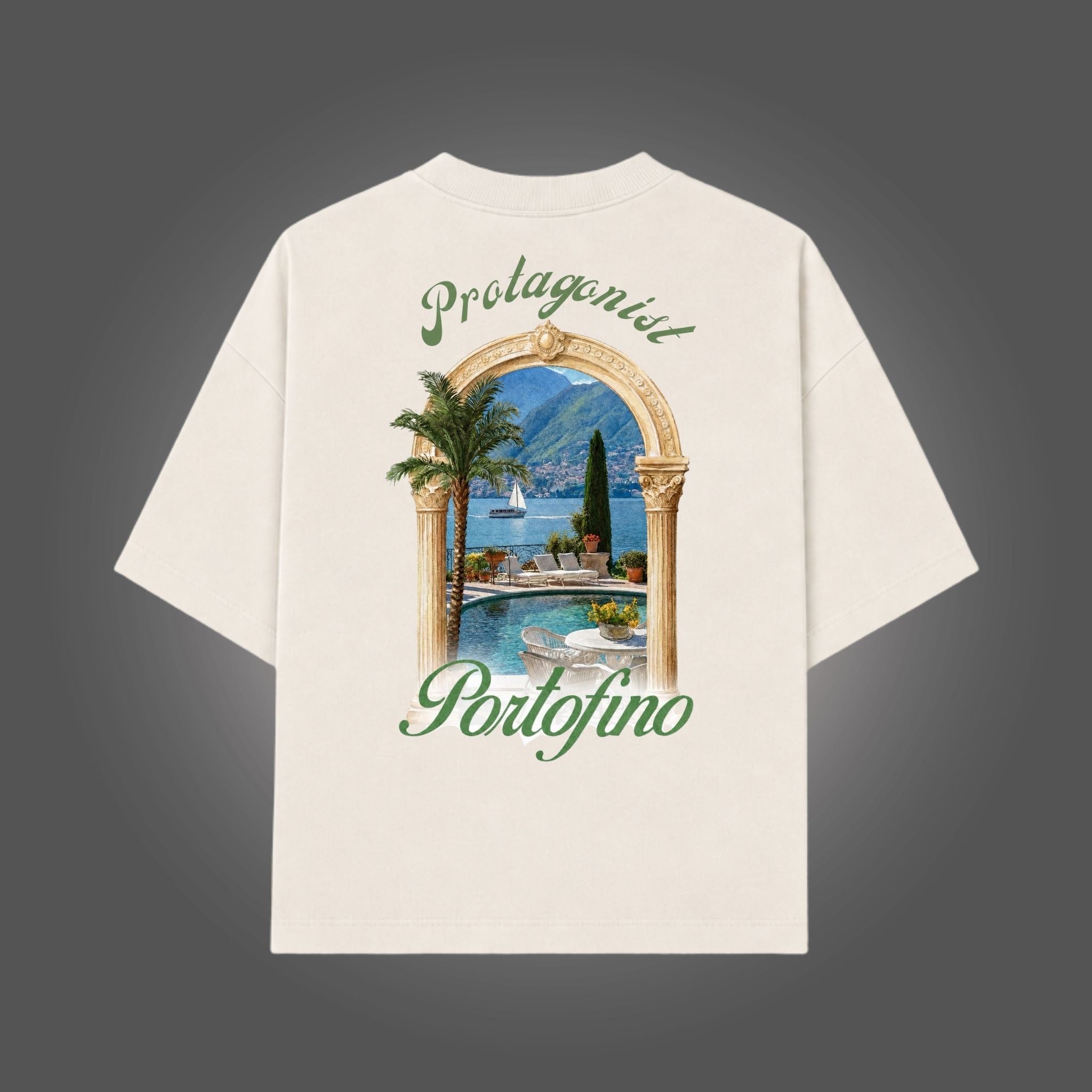 Camiseta Oversized Boxy PORTOFINO - Off-White