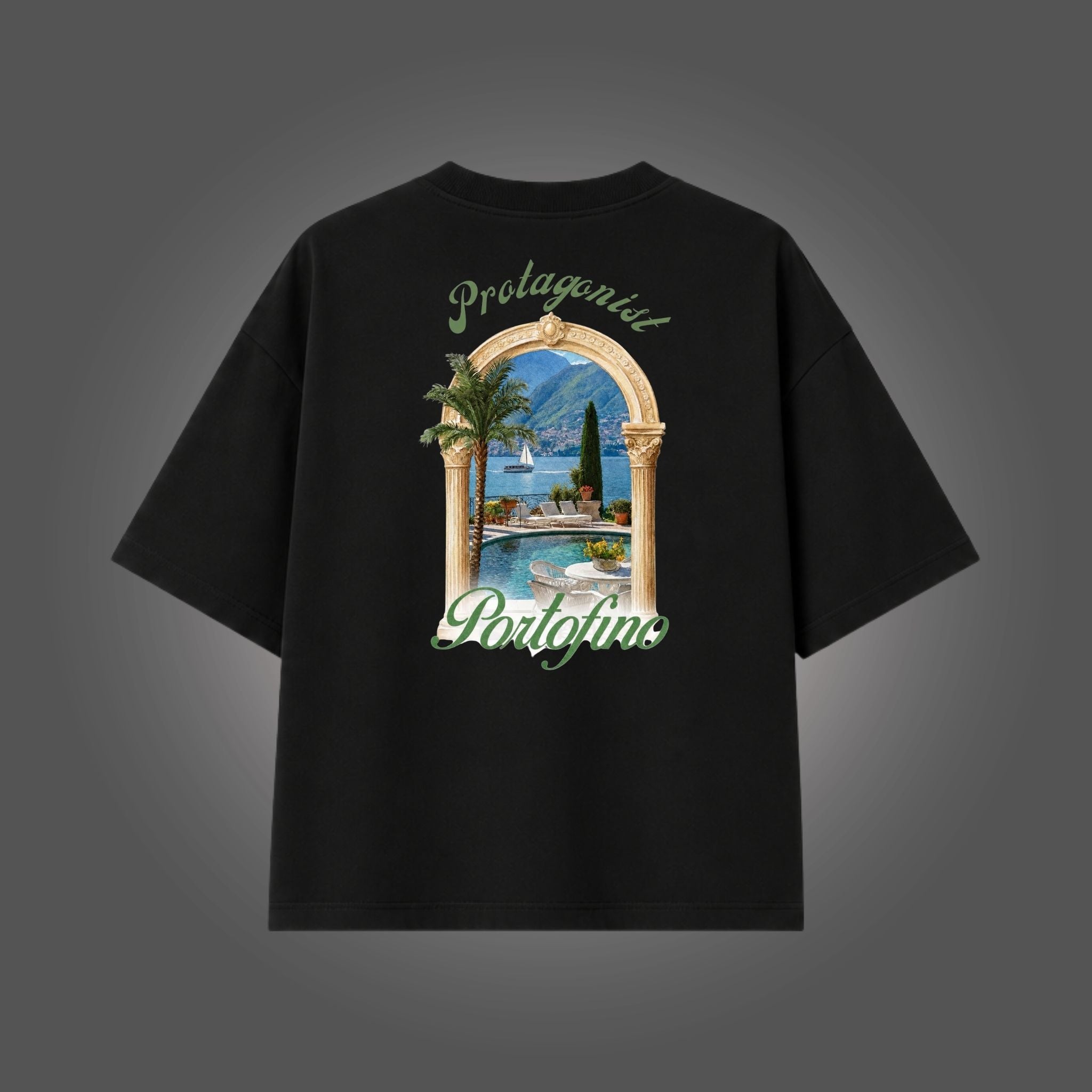 Camiseta Oversized Boxy PORTOFINO - Preta