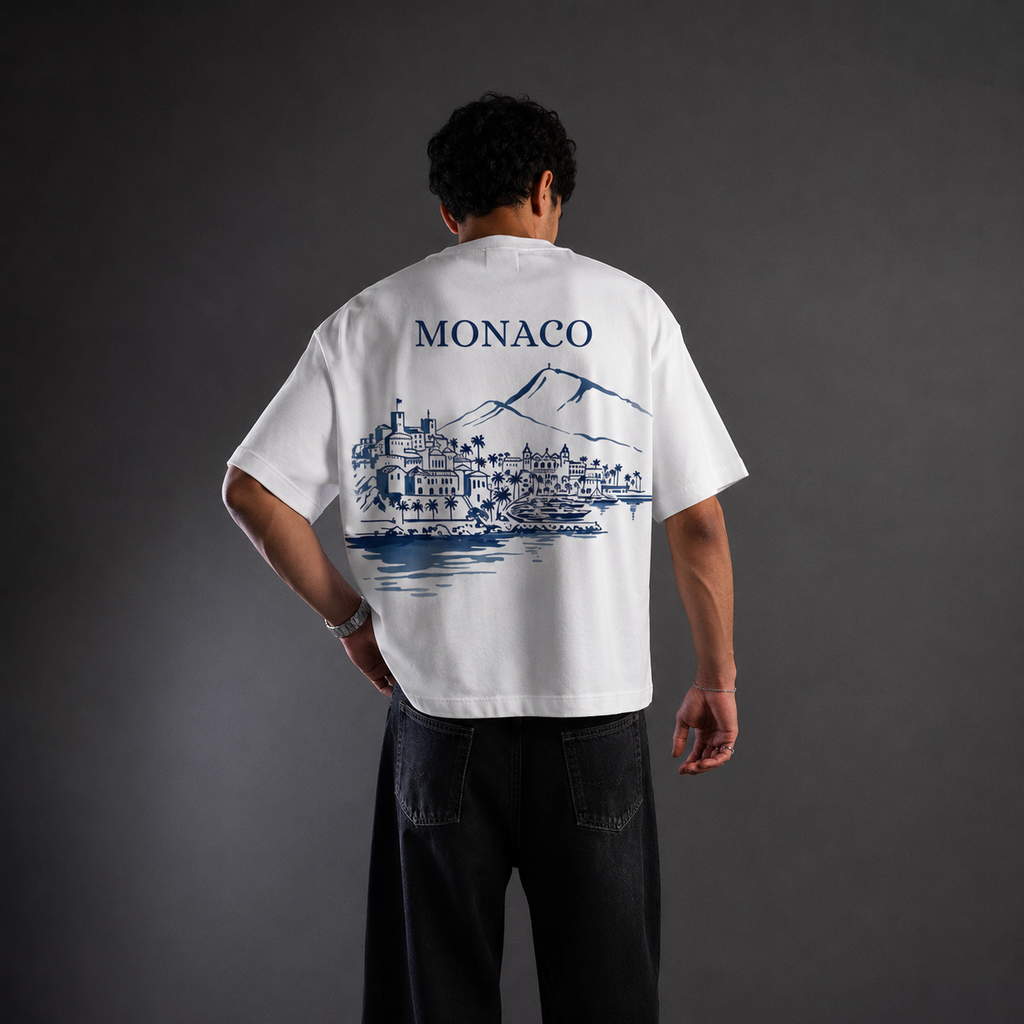Camiseta Oversized Boxy MONACO - Branco