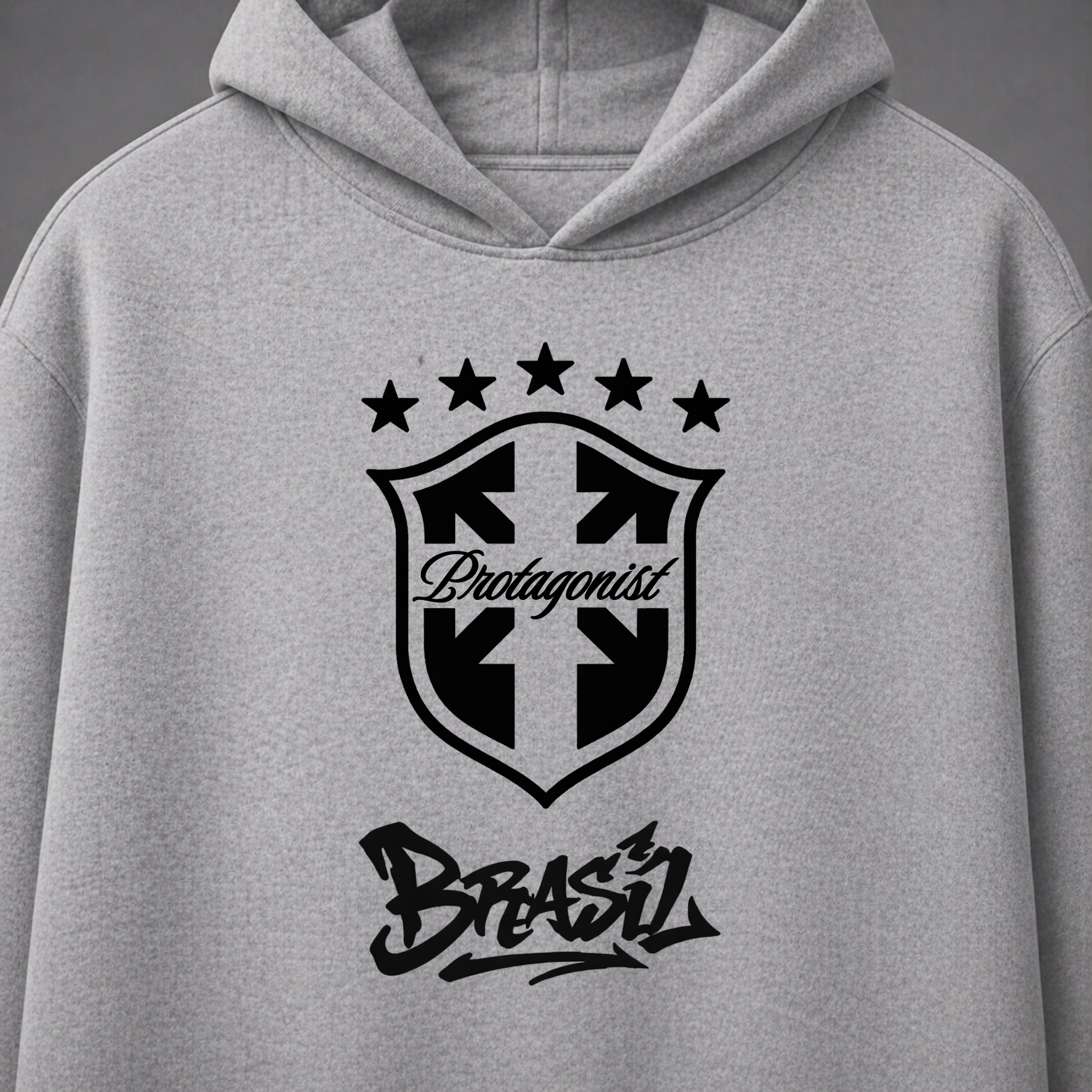 Conjunto Moletom Protagonist Brasil Cinza