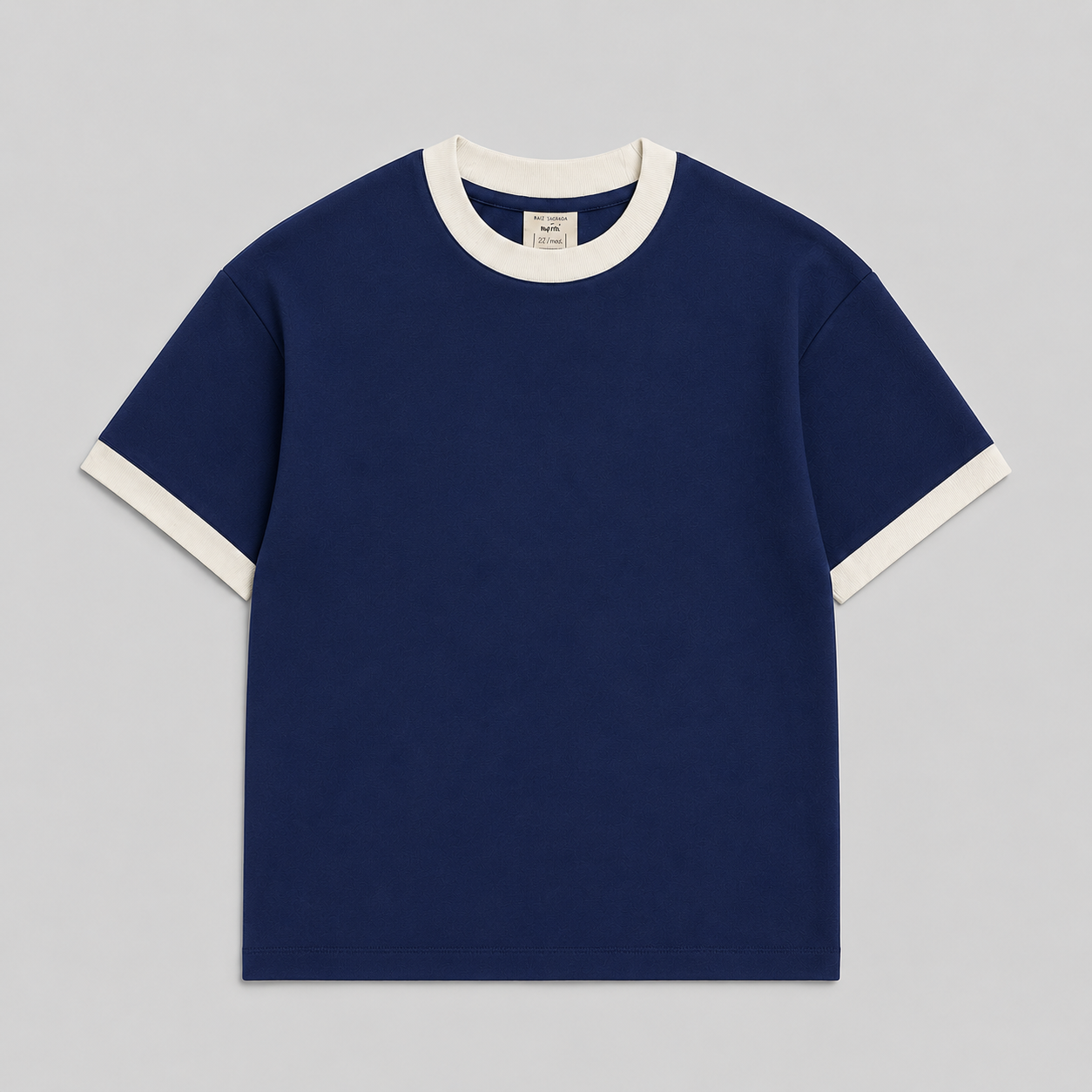 Camiseta Ringer - azul marinho